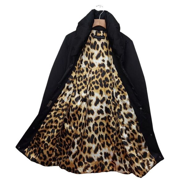 Dana Buchman Softshell Long Jacket Womens Small Black Snap Lined Long Sleeve - Picture 5 of 12